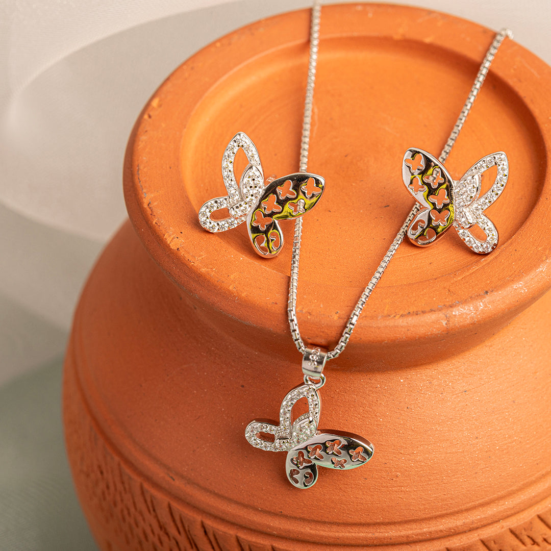 Perky Butterfly Necklace