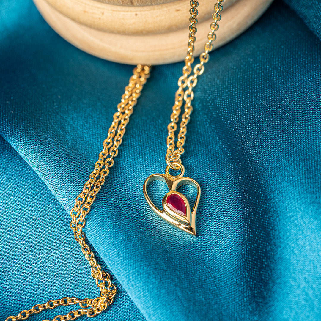 RubyHeart Necklace